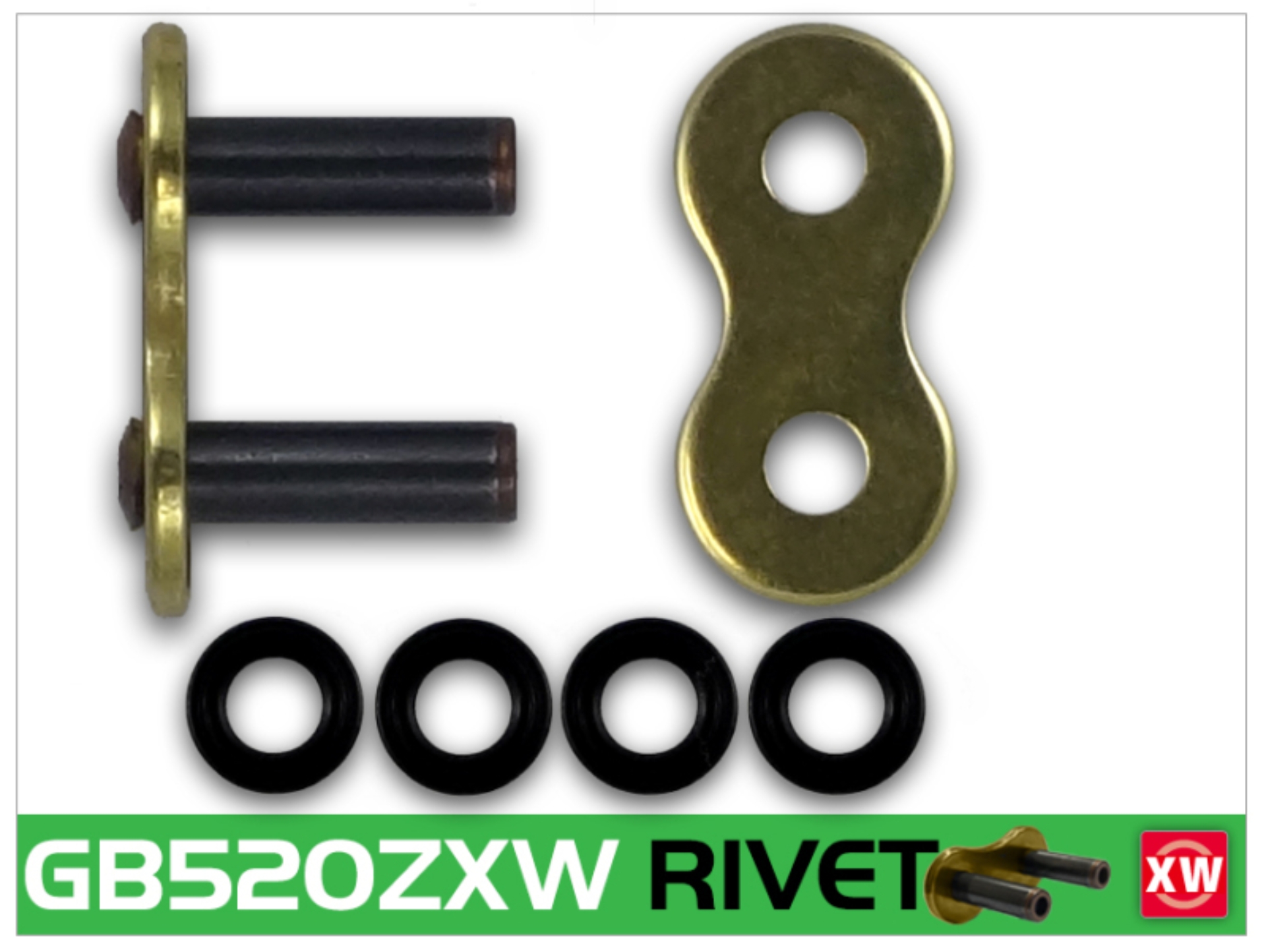 Picture of RK Chain GB520ZXW-RIVET - Gold
