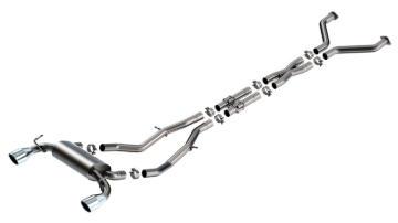 Picture of Borla 23-24 Nissan Z 2.5in S-Type Cat Back Exhaust 4.5in Tip - Stainless Steel Tips
