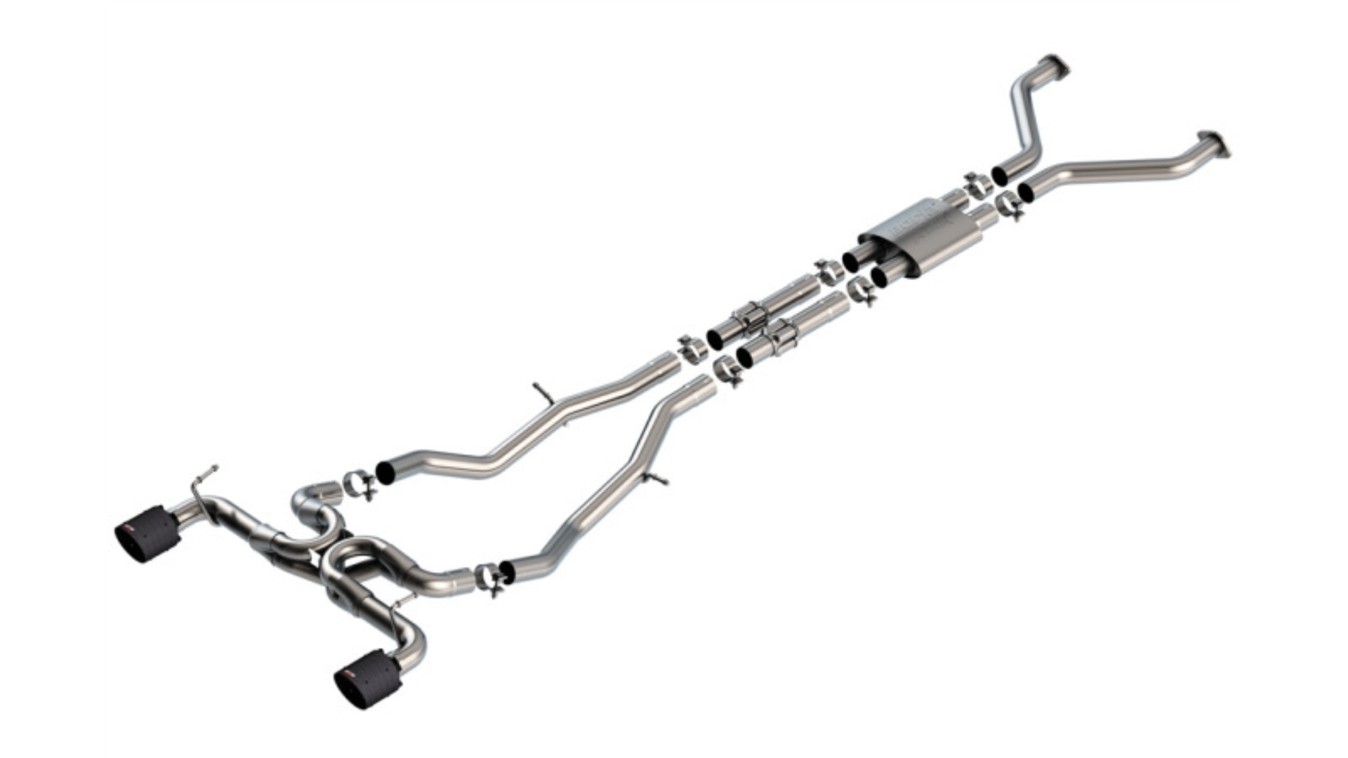 Picture of Borla 22-24 Nissan Z 2.5in ATAK Cat Back Exhaust 4.5in Tip - Carbon Fiber Black Anodized