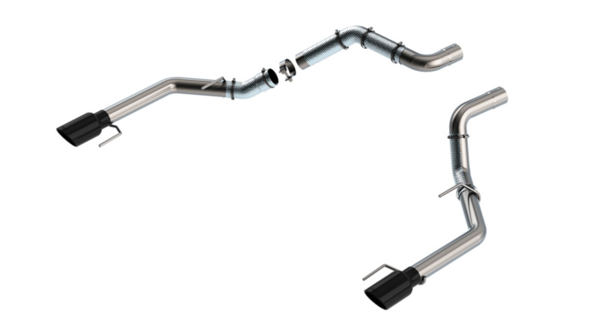 Picture of Borla 21-23 Ford Raptor 3in Tail Pipe Kit 4.5in Tip - Black Chrome