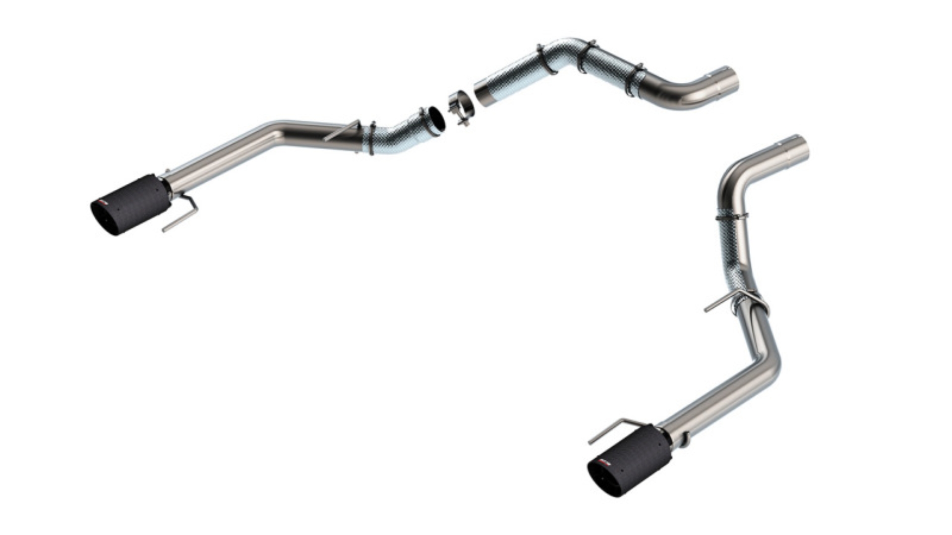 Picture of Borla 21-23 Ford Raptor 3in Tail Pipe Kit 4.5in Tip - Carbon Fiber Black Anodized