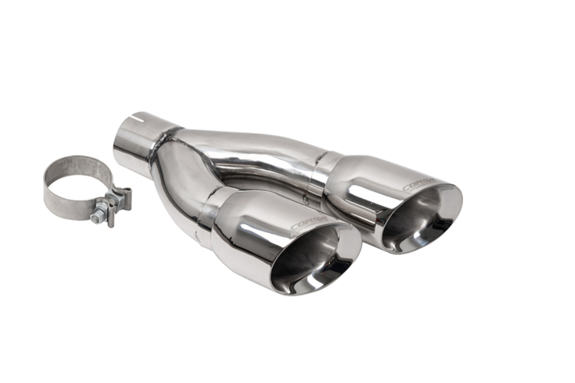 Picture of Corsa 2022-2024 Toyota Tundra 4WD 4in Single Side Dual Outlet Tip Kit - Polished
