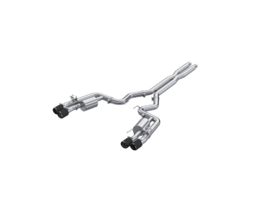 Picture of MBRP 2024+ For Mustang GT (S650) 3in Cat-Back Quad Tip - 4in Carbon Fiber Tips