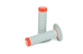 Picture of Renthal Soft/Firm MX Dual Compound Grips Tapered 1/2 Waffle - Gray/Red