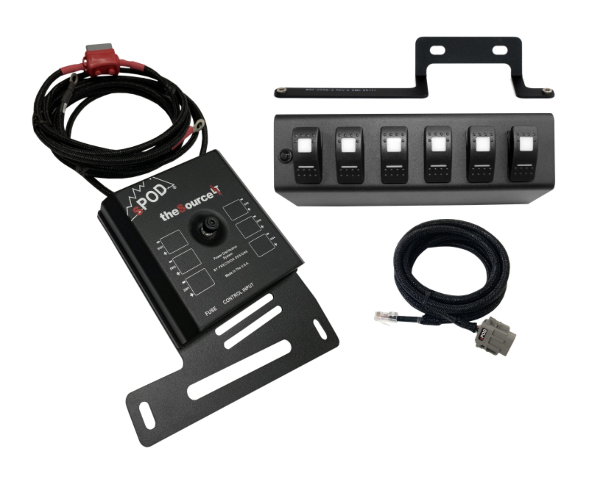 Picture of sPOD 09-18 Jeep Wrangler JK SourceLT w/Red LED Switch Panel
