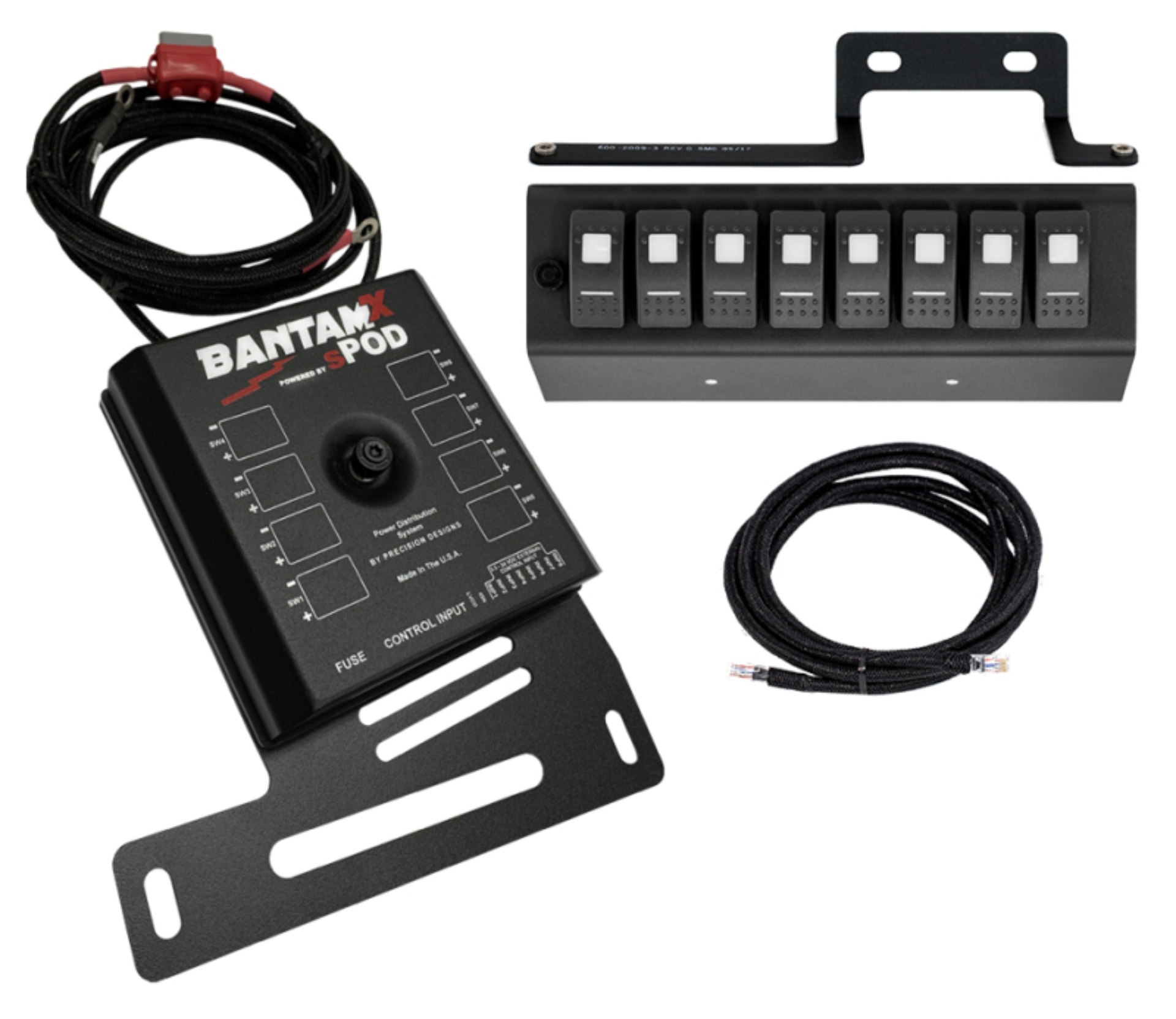 Picture of sPOD 09-18 Jeep Wrangler JK BantamX w/Green LED Switch Panel