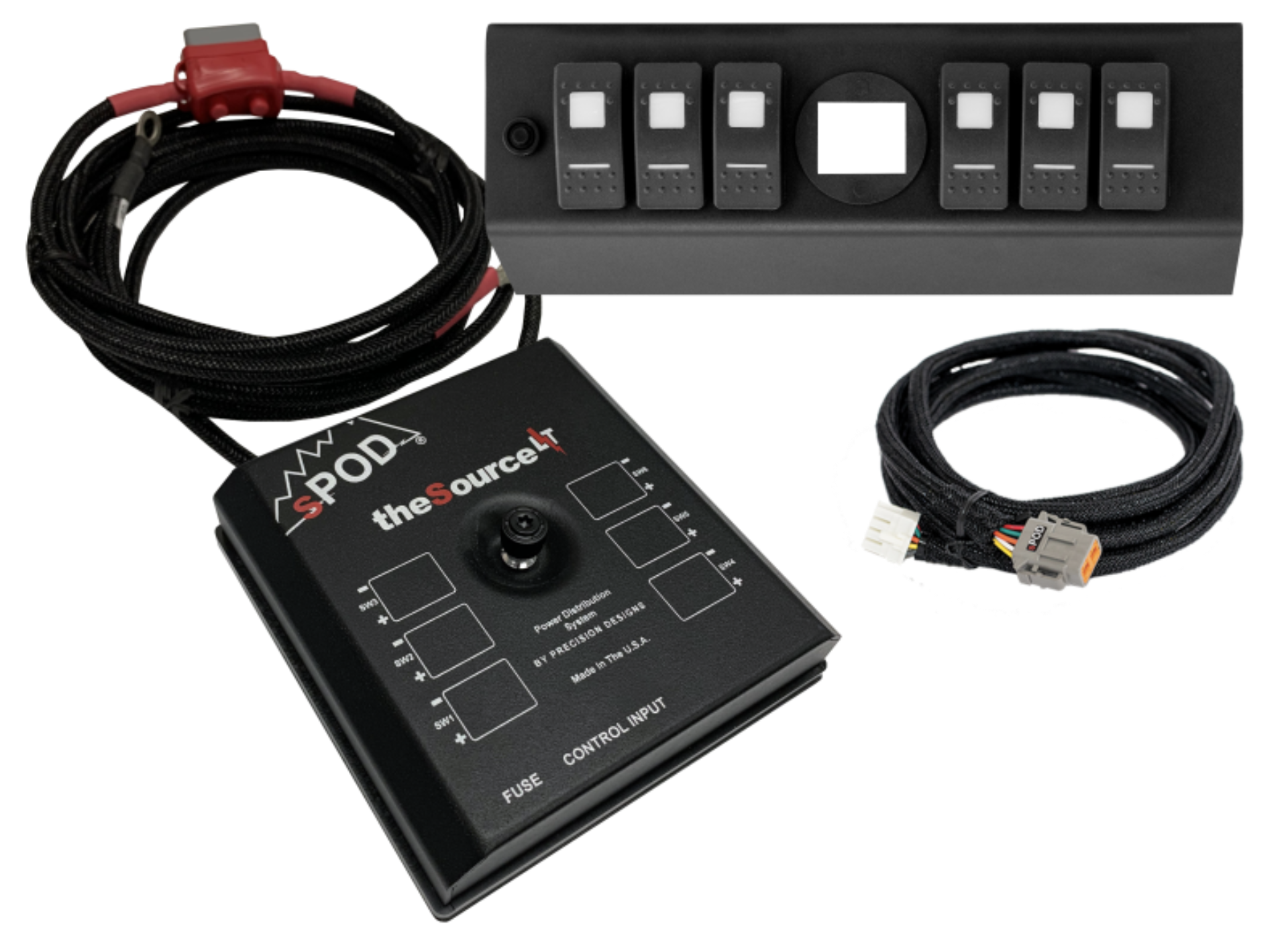 Picture of sPOD 07-08 Jeep Wrangler JK SourceLT w/Genesis Adapter and Blue LED Switch Panel