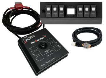 Picture of sPOD 07-08 Jeep Wrangler JK SourceLT w/Genesis Adapter and Blue LED Switch Panel