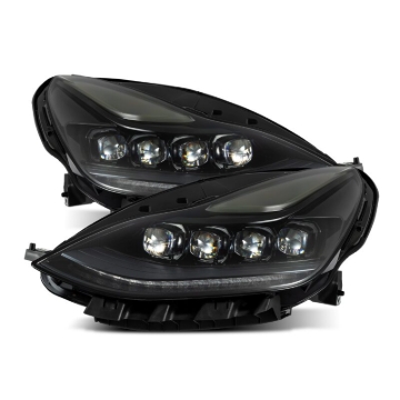 Picture of AlphaRex 17-22 Tesla Model 3/20-23 Model Y NOVA LED Proj Headlights Alpha-Blk w/Actv Lgt & Seq.Sig