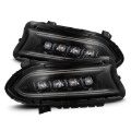 Picture of AlphaRex 15-23 Dodge Charger NOVA LED Proj Headlights Alpha-Blk w/Actv Light & Seq.Sig / SB DRL