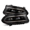 Picture of AlphaRex 15-23 Dodge Charger LUXX LED Proj Headlights Alpha-Black w/Actv Light & Seq.Sig / SB DRL