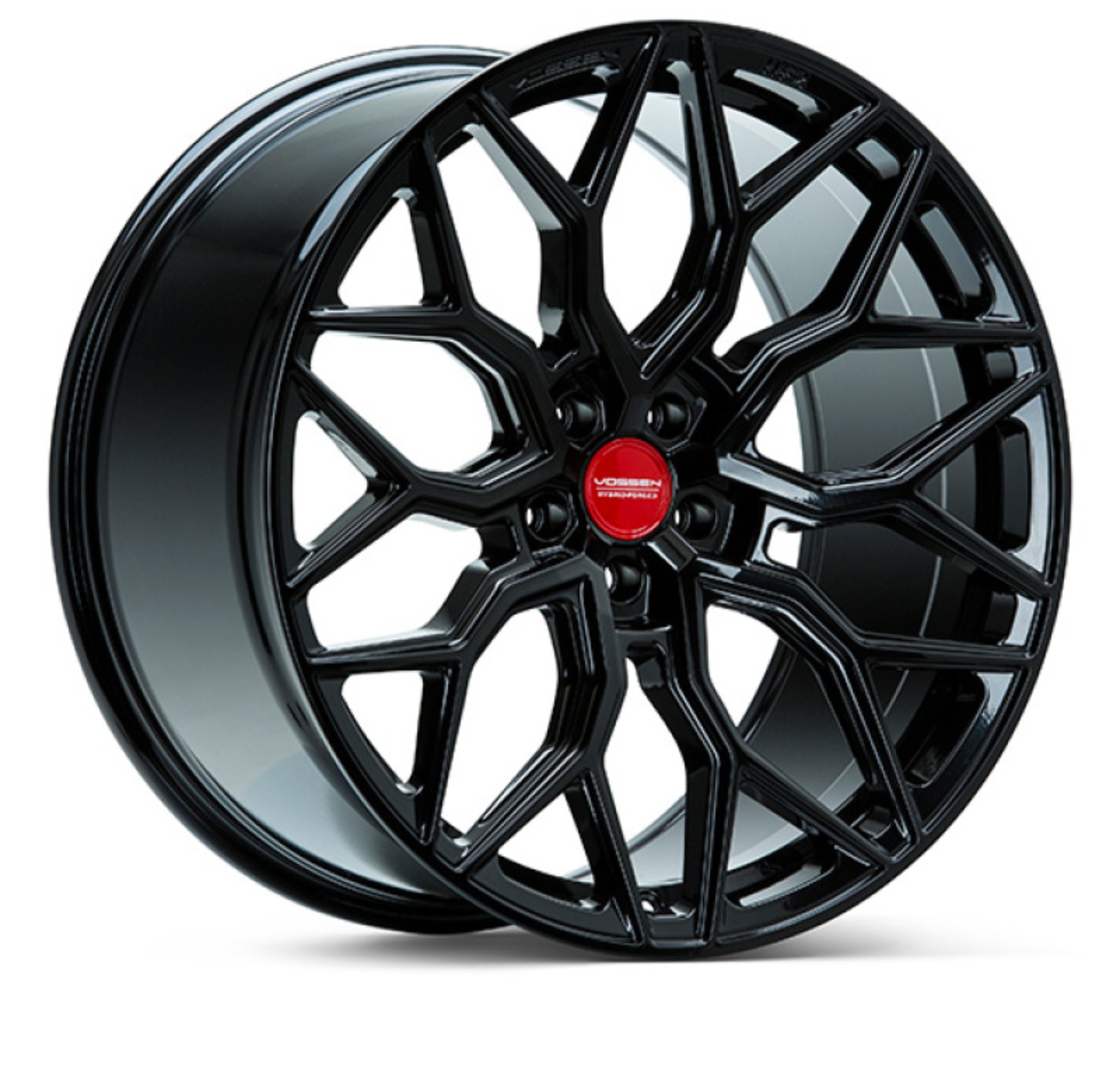 Picture of Vossen HF-2 22x10.5 / 5x112 / ET8 / Super Deep / 66.5 - Gloss Black Wheel