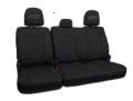 Picture of PRP 12-14 Ford Raptor  Rear Bench Seat Covers- Black with Silver Stitch