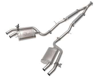 Picture of aFe 22-23 Kia Stinger L4-2.5L Turbo Gemini XV 3in to Dual 2-1/2in Cat-Back Exhaust System w/ Cut-Out