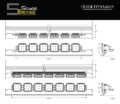 Picture of Diode Dynamics Prinsu/Sherpa Roof Racks SS5 7-Pod CrossLink Mounting Bracket Kit Roof Racks