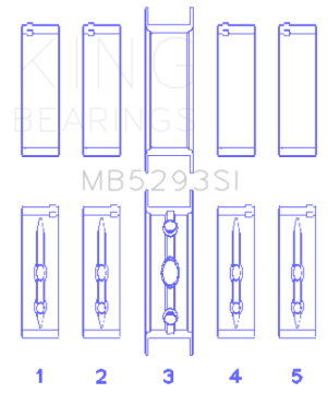 Picture of King GM 294/325/345/364CI 4.8/5.3/5.7/6.0L L20/LS1/LS2/LS4/LS6 (Size 040) Main Bearing Set
