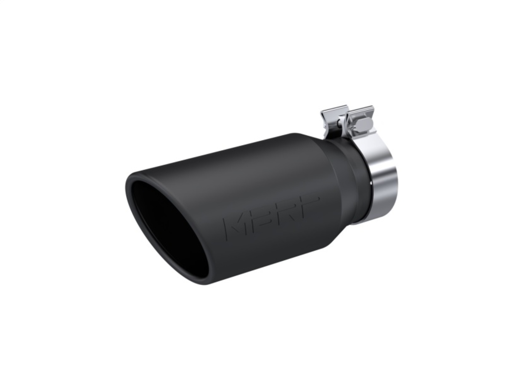 Picture of MBRP Universal Tip 4.5in OD / 3.2in Inlet / 10in Length / Angled Cut Rolled End - Black