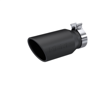 Picture of MBRP Universal Tip 4.5in OD / 3.2in Inlet / 10in Length / Angled Cut Rolled End - Black