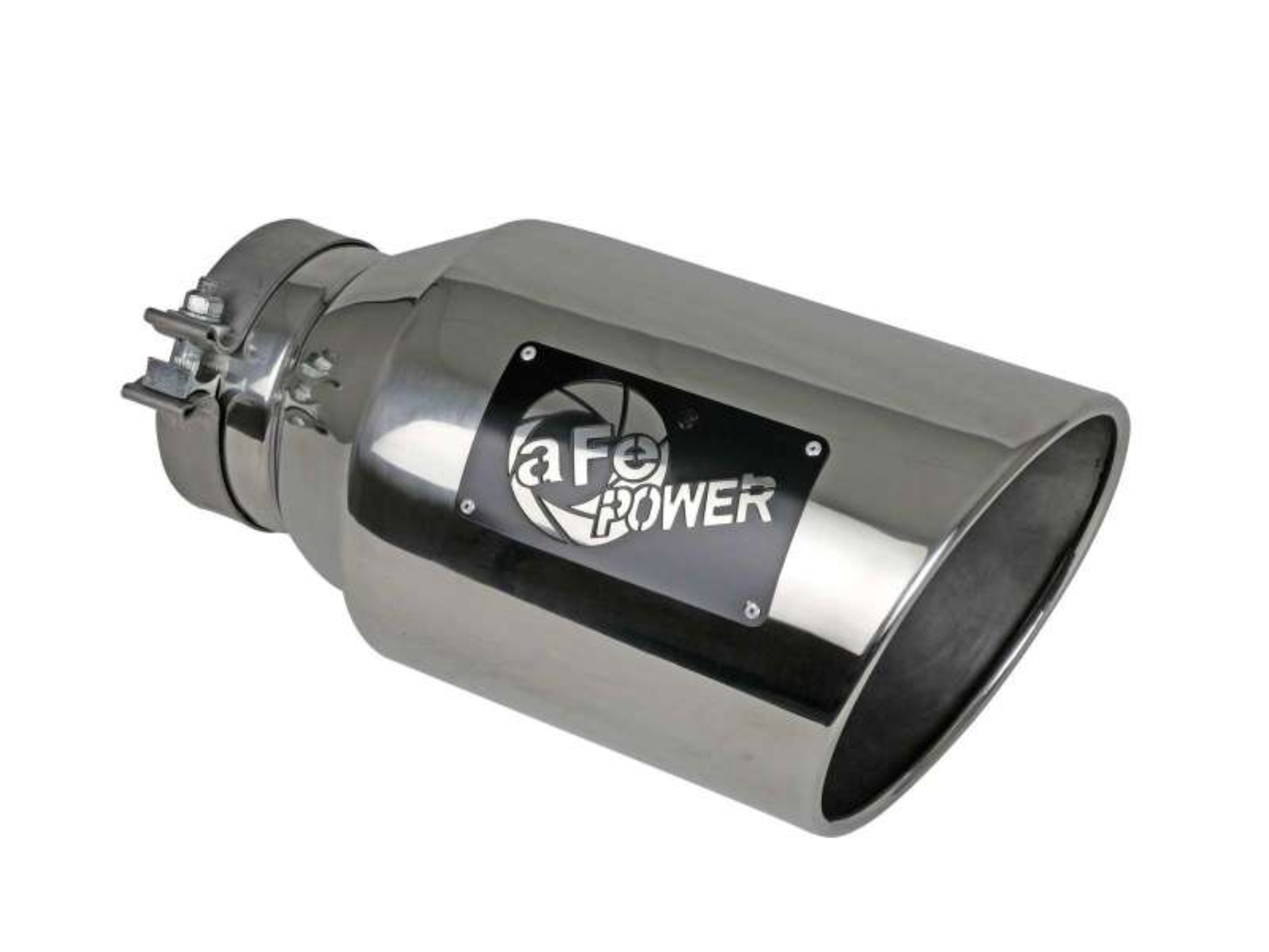 Picture of aFe Power Universal 5in Inlet 8in Outlet MACH Force-XP Clamp-On Exhaust Tip - Polished