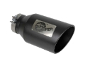 Picture of aFe Power Universal 5in Inlet 8in Outlet MACH Force-XP Clamp-On Exhaust Tip - Black