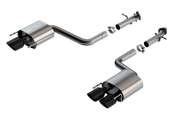 Picture of Borla 15-24 Lexus RC F Axle-Back Exhaust System S-Type - Black Chrome