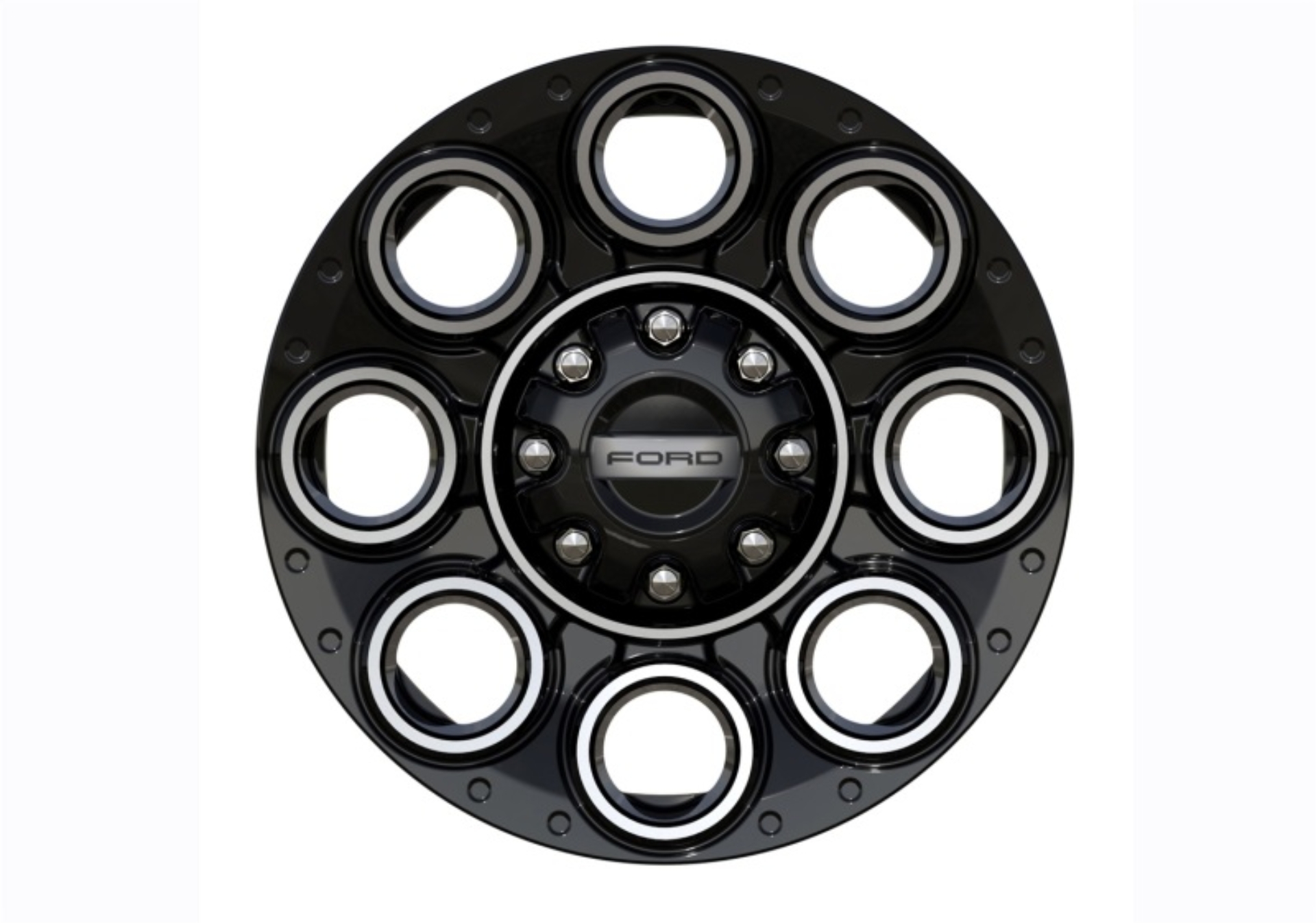 Picture of Ford Racing 05-22 Super Duty 20in Black w/Machined Face Wheel Kit