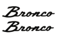 Picture of Ford Racing 21-24 Bronco Classic Script Fender Badge Kit - Gloss Black