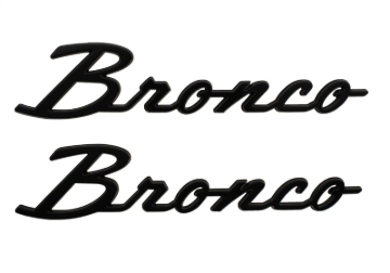 Picture of Ford Racing 21-24 Bronco Classic Script Fender Badge Kit - Gloss Black