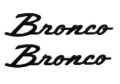 Picture of Ford Racing 21-24 Bronco Classic Script Fender Badge Kit - Gloss Black