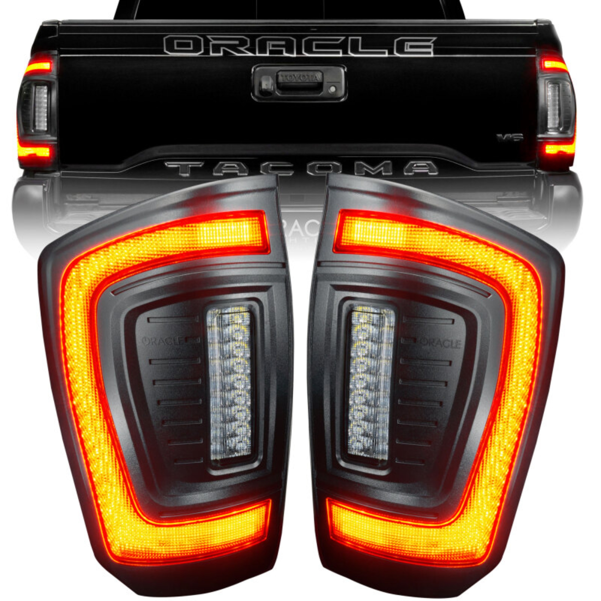 Picture of Oracle Lighting 16-23 Gen 3 Toyota Tacoma Black Series Flush Style LED Tail Lights