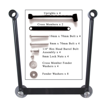 Picture of Willie & Max Universal Saddlebag Hard Mount Steel Kit - Black