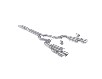 Picture of MBRP 2024+ Ford Mustang 5.0L Alum. SS 3in Cat-Back Dual Split Exhaust w/ Quad Tips (Valve Delete)