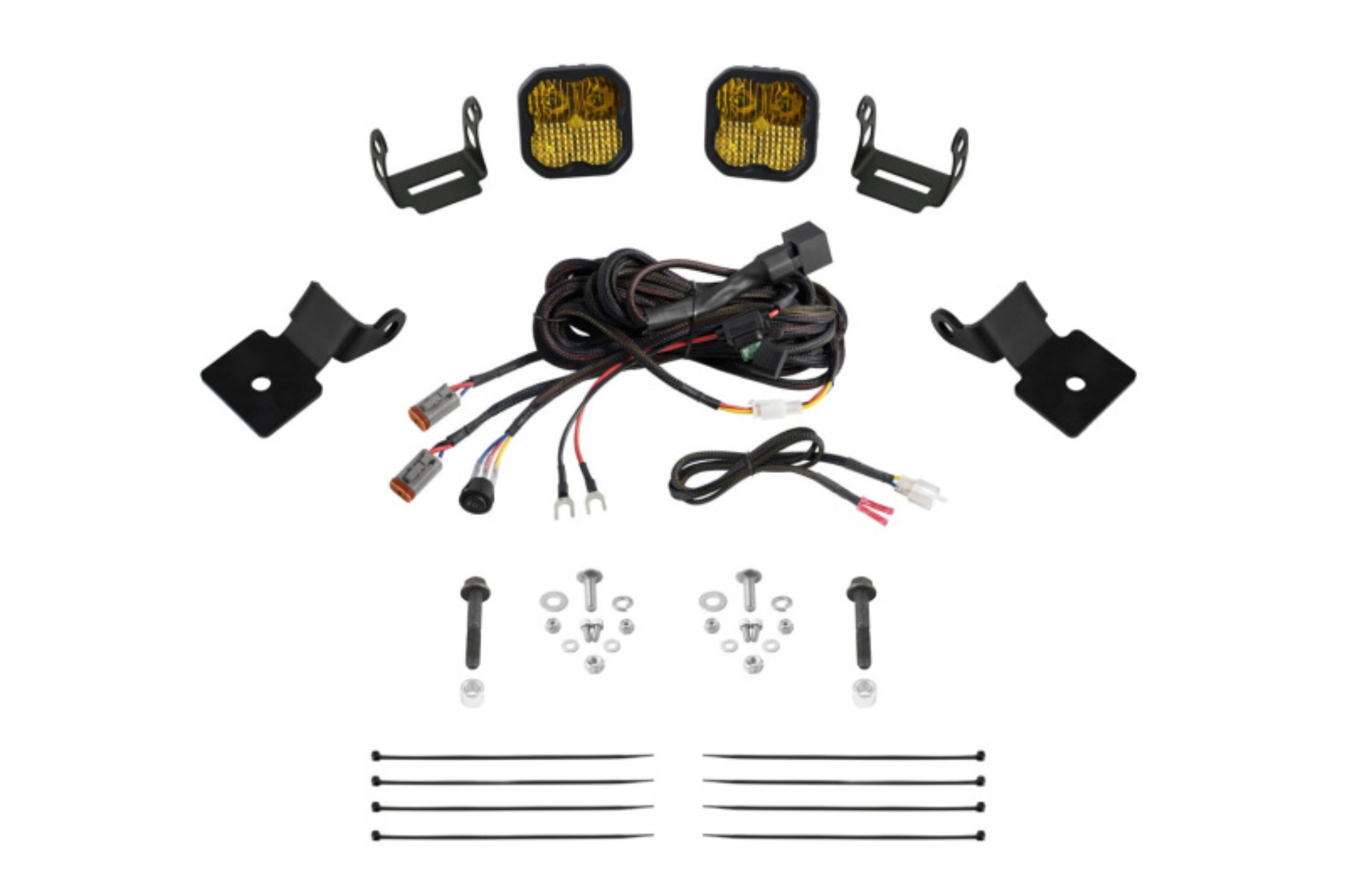 Picture of Diode Dynamics 14-18 Polaris RZR XP Stage Series SS3 A-Pillar Pod Kit - Pro Yellow Combo