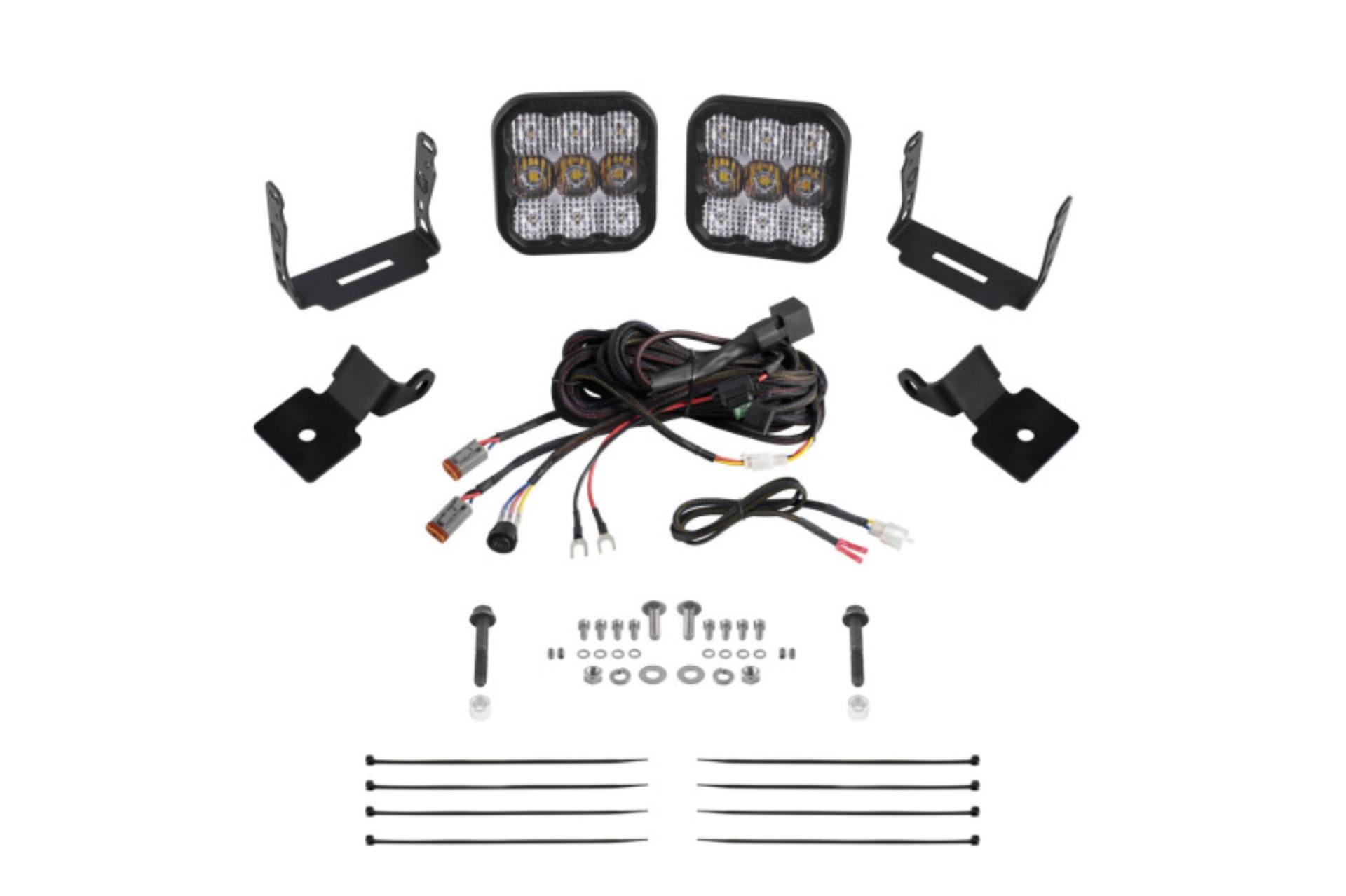 Picture of Diode Dynamics 14-18 Polaris RZR XP Stage Series SS5 A-Pillar Pod Kit - Sport White Combo