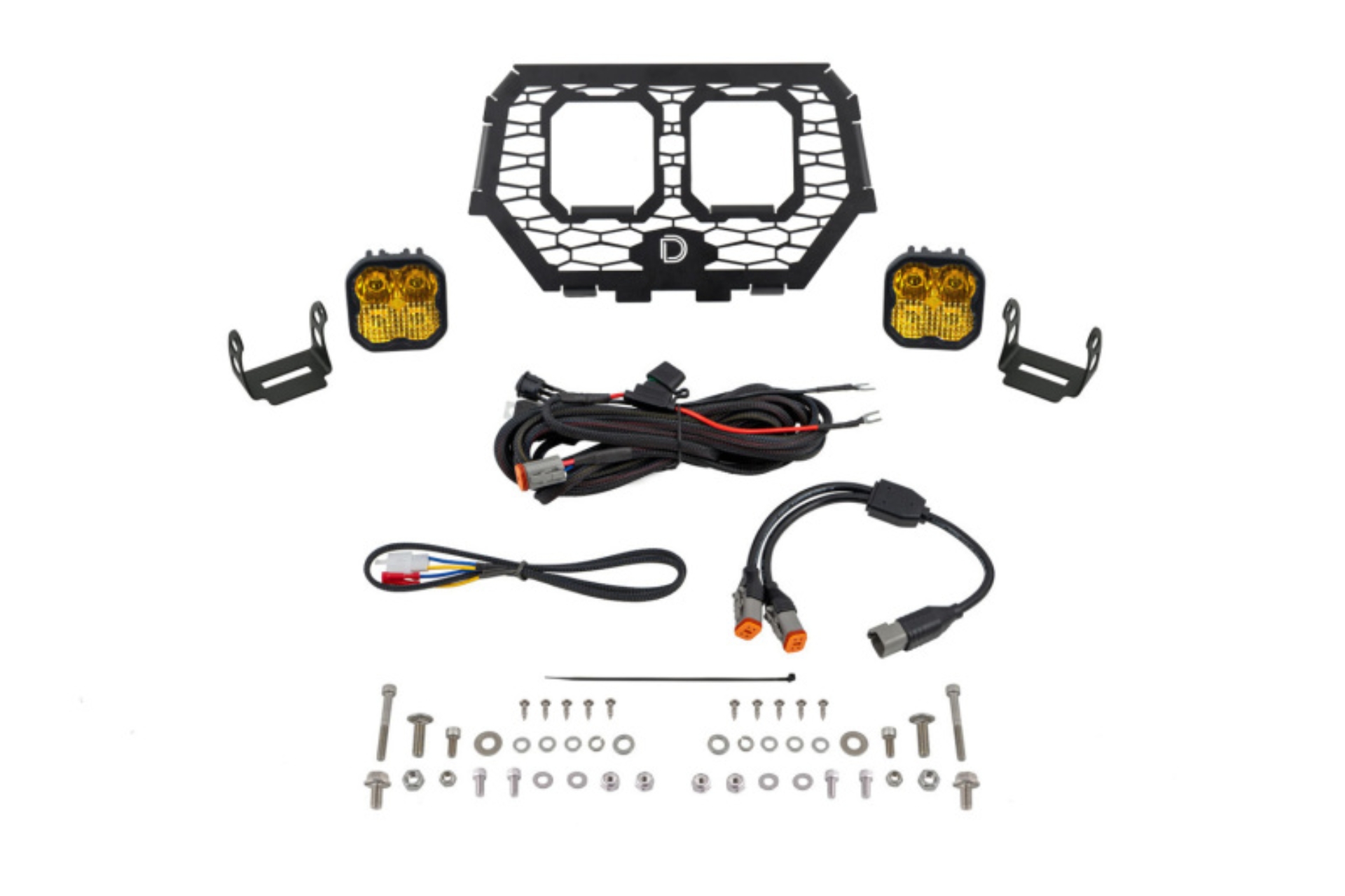 Picture of Diode Dynamics 14-18 Polaris RZR XP Stage Series LED Grille Kit - Sport Yellow Combo