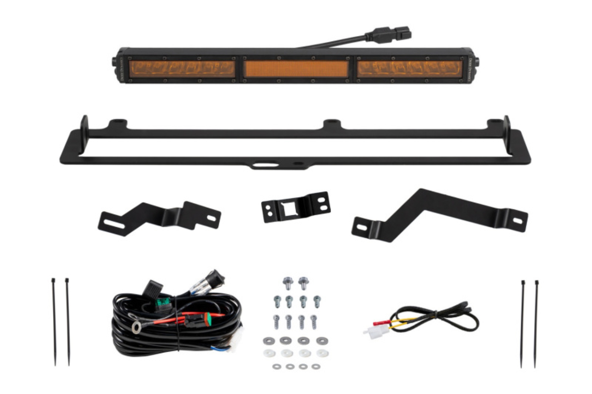 Picture of Diode Dynamics 2022+ Toyota Tundra TRD Pro Grille Light Bar Kit - Amber Combo