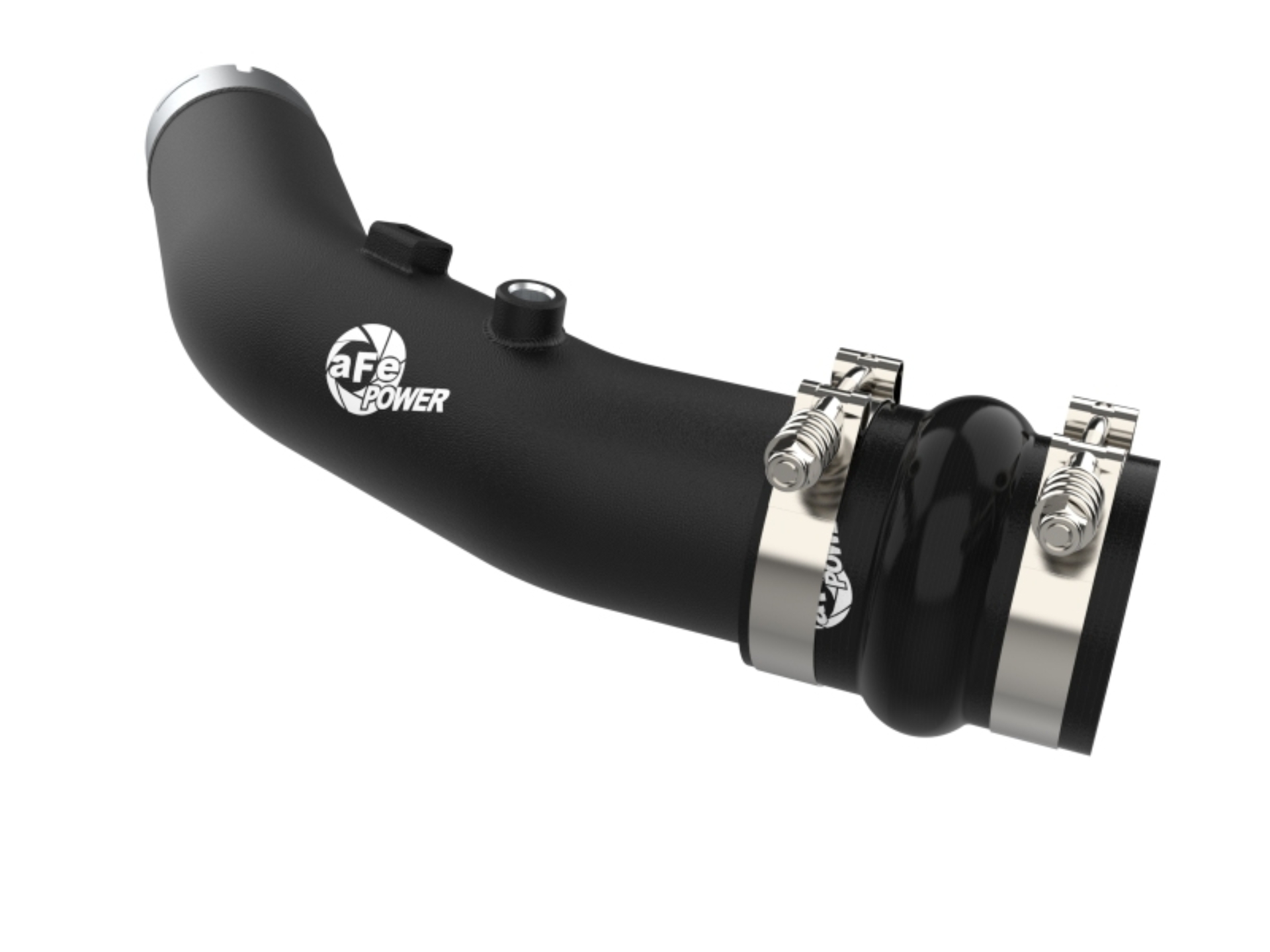 Picture of aFe 23-24 Ford F250/F350 Super Duty V8-6.7L BladeRunner 3 In. Aluminum Hot Charge Pipe- BLK