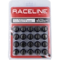 Picture of Raceline Spline Lug Nut Kit with Spline Key 12 x 1.5 - 20 Pack - Black
