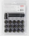 Picture of Raceline Spline Lug Nut Kit with Spline Key 12 x 1.5 - 16 Pack - Black