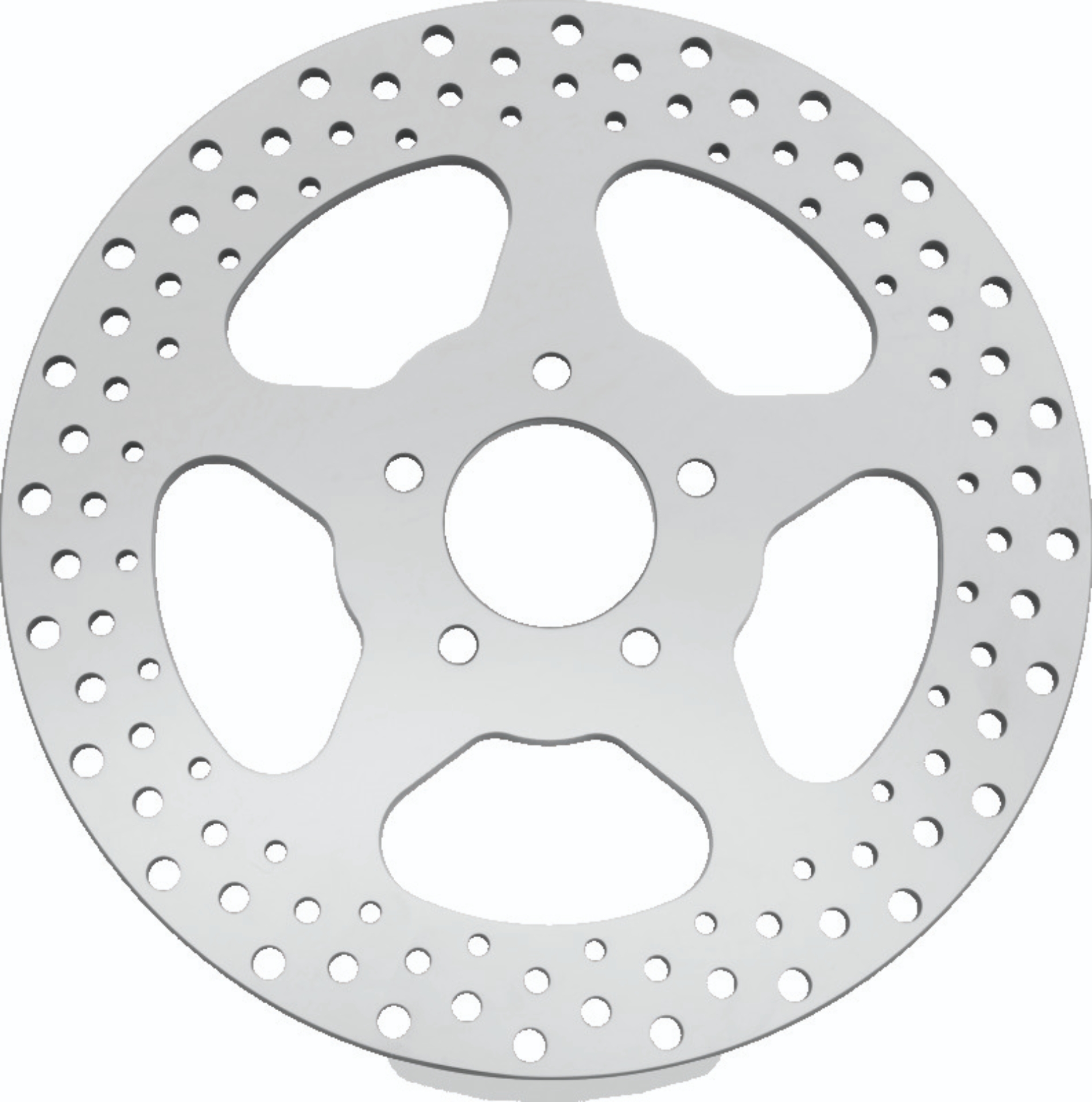 Picture of Bikers Choice 00-17 Big Twin 11.5 In Polished Rear 5 Spoke Drilled Stnless Rotor Repl H-D 44156-00