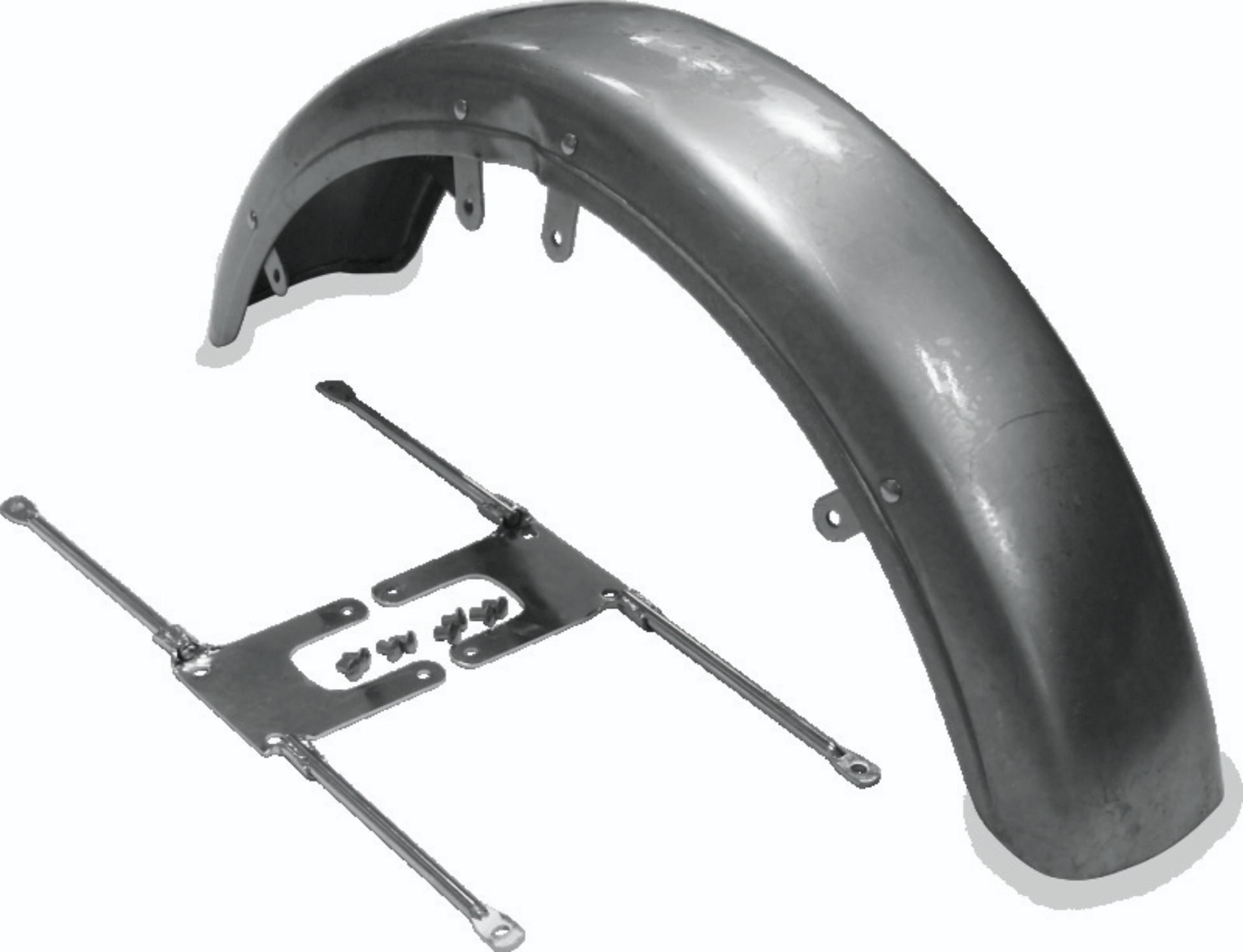 Picture of Bikers Choice 73-86 FX XL 82-94 FXR Front Fender W/Chrome Brackets Replaces H-D 59007-73A 59111-74