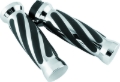Picture of Bikers Choice 81-17 XL & Big Twin Dual Cable Chrome & Black Twisted Grips Pr