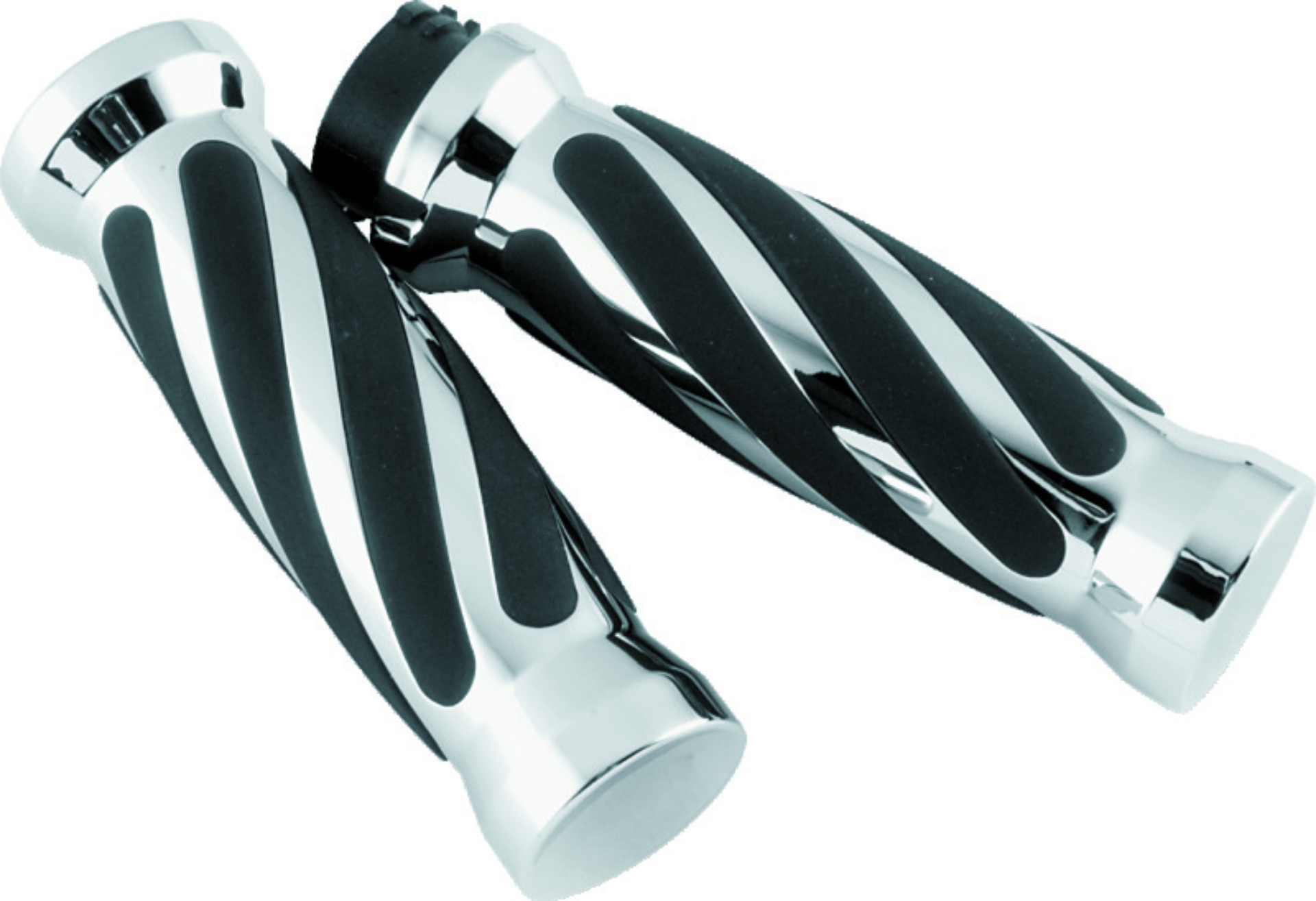 Picture of Bikers Choice 81-17 XL & Big Twin Dual Cable Chrome & Black Twisted Grips Pr