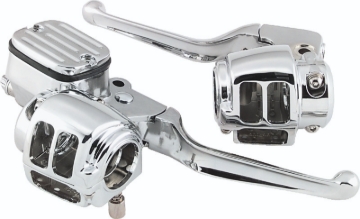 Picture of Bikers Choice 96-06 Big Twin 96-03 XL With 11/16 Bore Master Cylinder Chrome Handlebar Control Kit