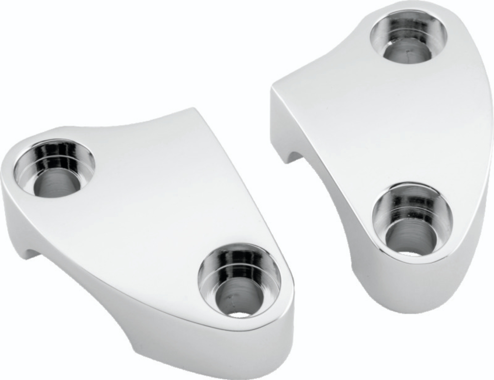 Picture of Bikers Choice 1974-22 Touring/XL 84-17 Softail 91-17 Dyna 82-94 FXR Chrome Smooth Riser Clamps Pr