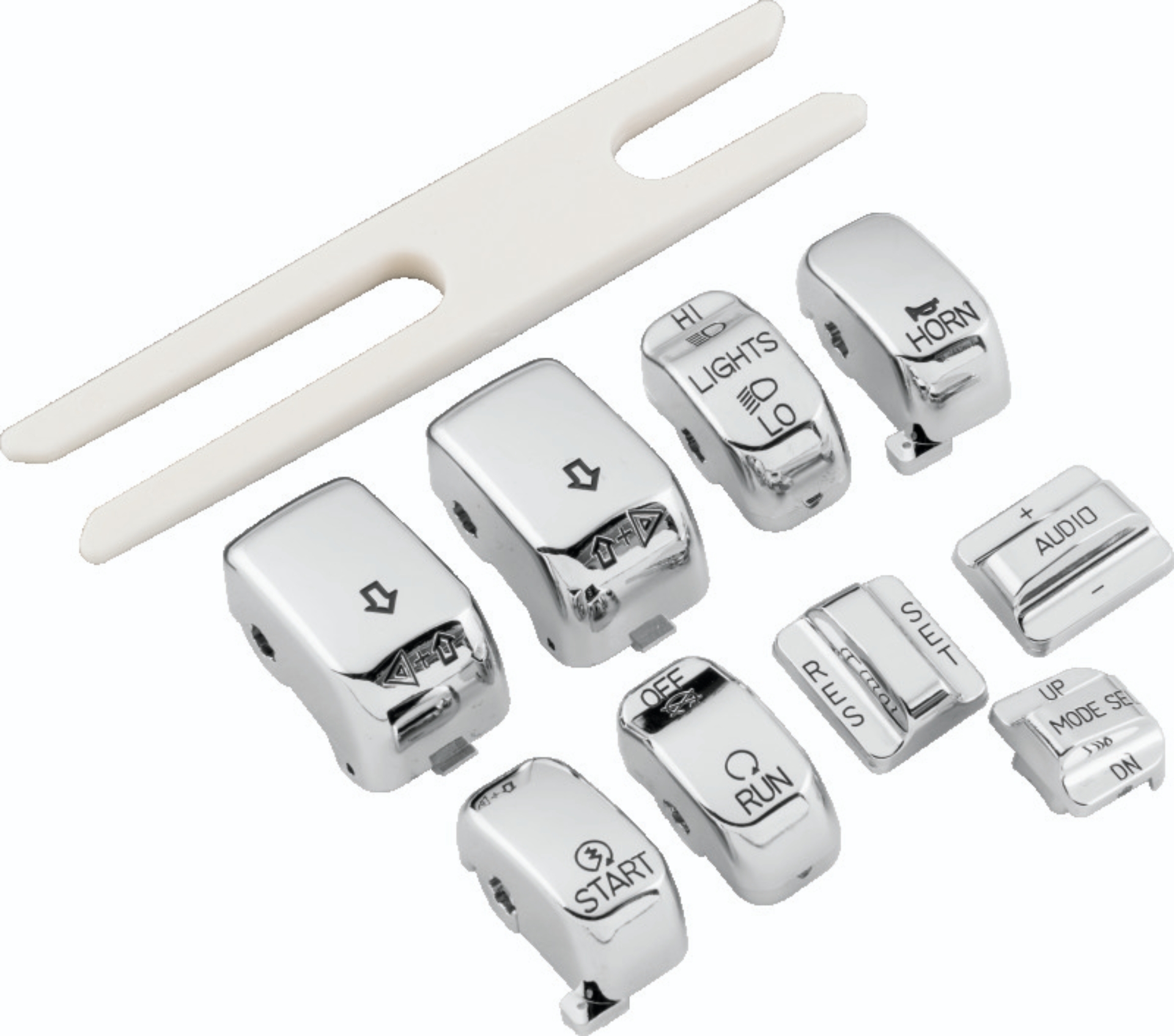 Picture of Bikers Choice 96-16 FLHT/FLHR 06-16 FLHX Chrome Switch Cap Kit W/Cruise Control H-D 71816-09
