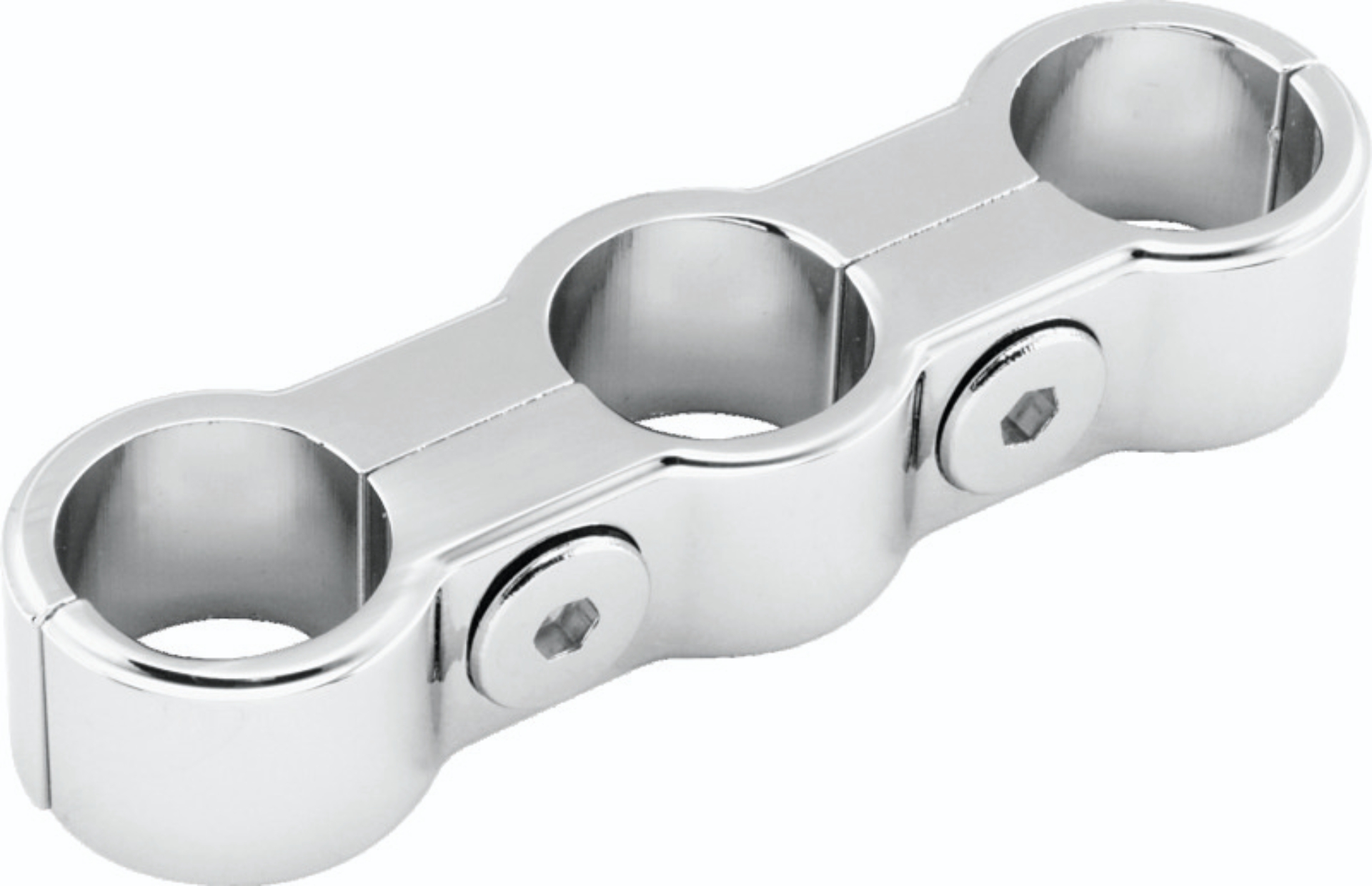 Picture of Bikers Choice Chrome Plain Oil Hose Separator For 3 Hoses