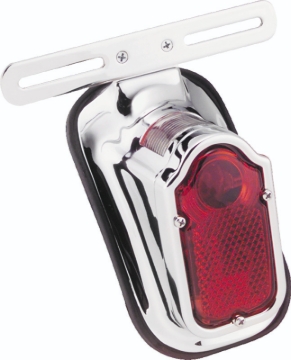 Picture of Bikers Choice 40-54 Big Twin And Custom Use Chrome Tombstone Taillight 12V Replaces H-D 68003-47T