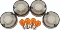 Picture of Bikers Choice 86-99 FXST 86-01 FXD FXR XL Smoked Turn Signal Lens/Amber Bulb Kit Repl H-D 69306-02