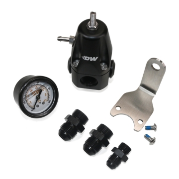 Picture of DeatschWerks DWR1000 AFPR + Pressure Gauge + 8AN & 6AN Fittings - Anodized Black